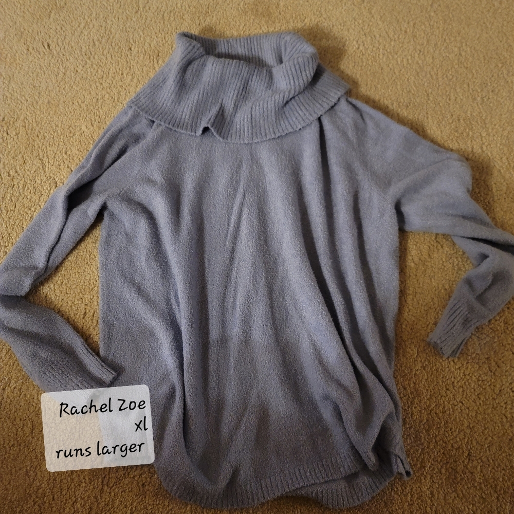 Rachel Zoe Women's Soft Gray Cowl Neck Sweater